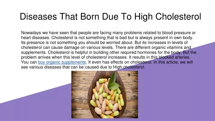 diseases that born due to high cholesterol