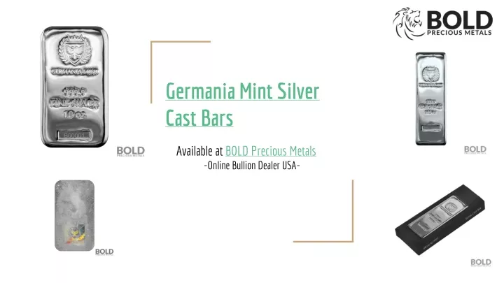 germania mint silver cast bars