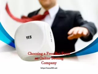 choosing a free bet from an online betting company