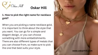 How to Pick the Right Name for Necklace Gold