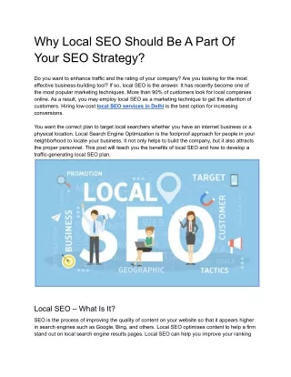 Why Local SEO Should Be A Part Of Your SEO Strategy?