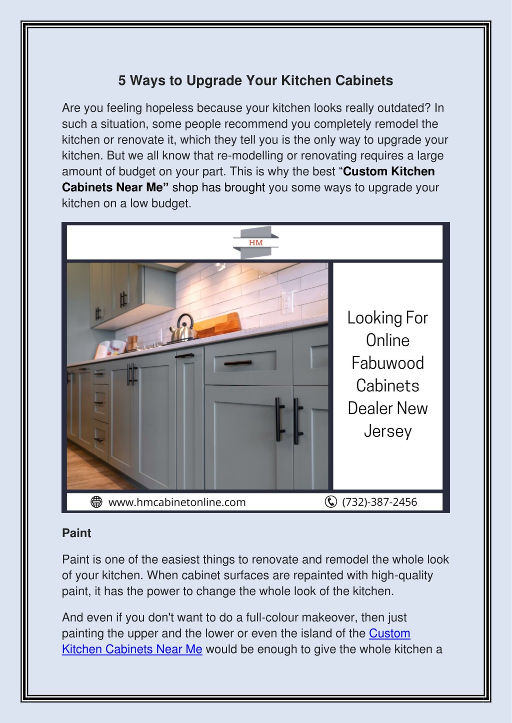 PPT - 5 ways to upgrade your kitchen cabinets PowerPoint Presentation ...