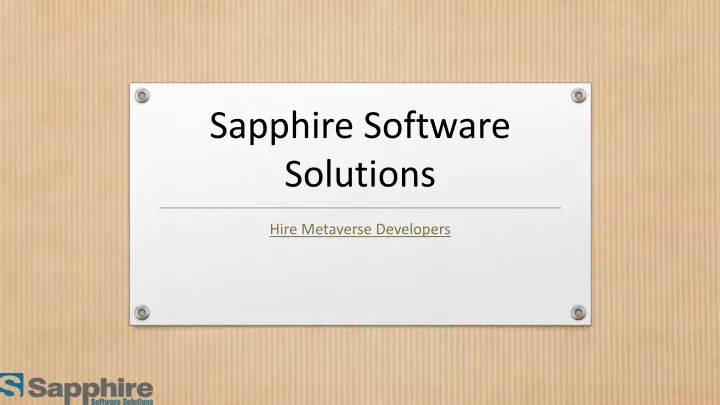 sapphire software solutions