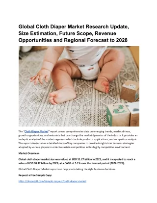 global cloth diaper market research update size