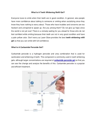 What Is A Teeth Whitening Refill Gel?