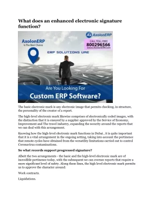 what does an enhanced electronic signature