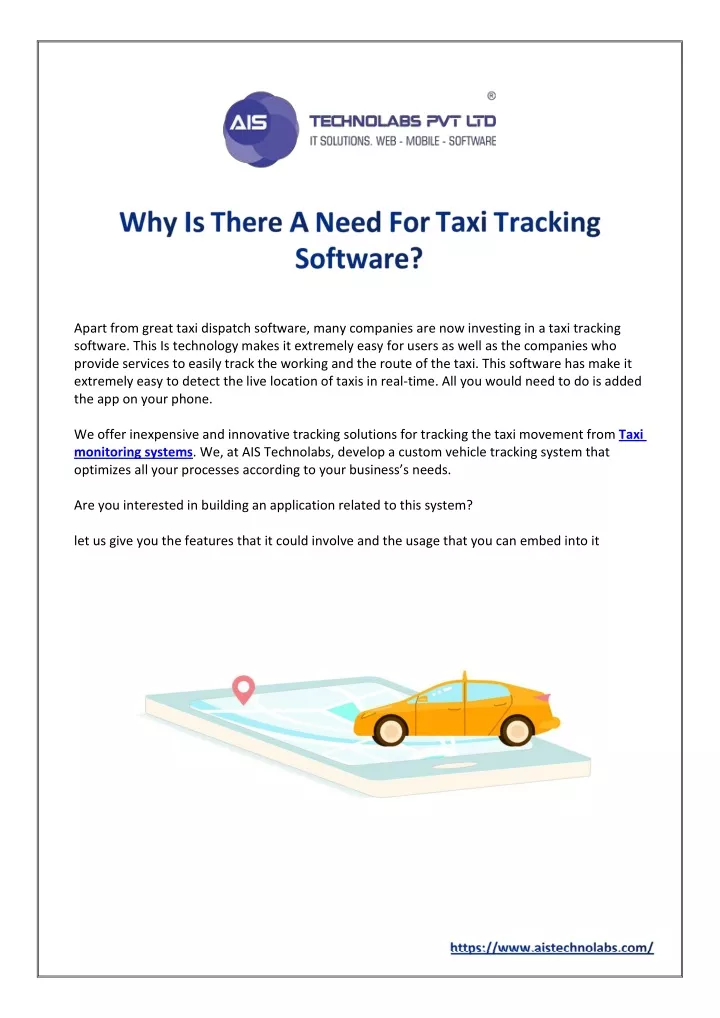 apart from great taxi dispatch software many