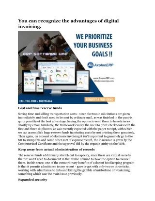 you can recognize the advantages of digital