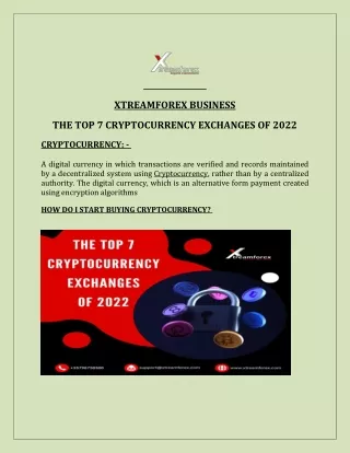 THE TOP 7 CRYPTOCURRENCY EXCHANGES OF 2022