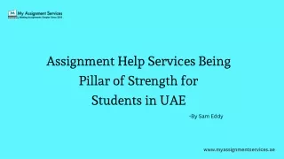 assignment help services being pillar of strength