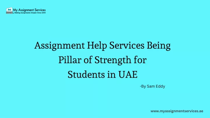 assignment help services being pillar of strength
