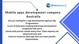 Mobile apps development company