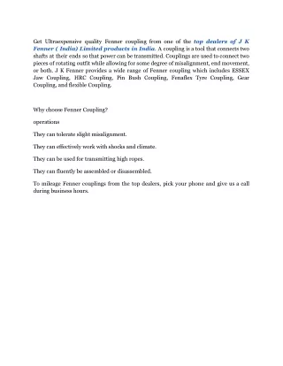 Fenner Coupling _ Ronak Enterprises