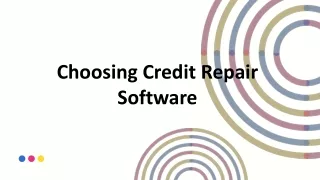 Choosing Credit Repair Software