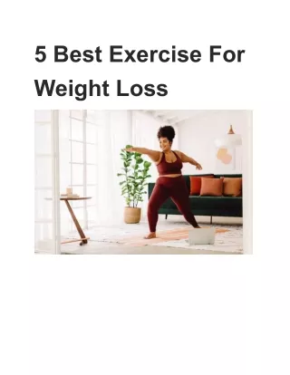5 best exercise for weight loss