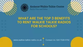 What are the Top 3 Benefits to Rent Walkie Talkie Radios for Schools