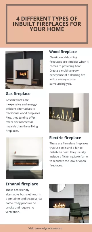 4 different types of inbuilt fireplaces for your home
