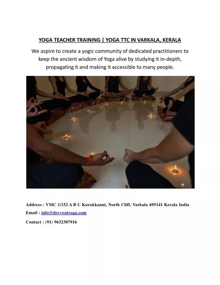 Ppt Yoga Teacher Training Yoga Ttc In Varkala Kerala Powerpoint Presentation Id 11674078