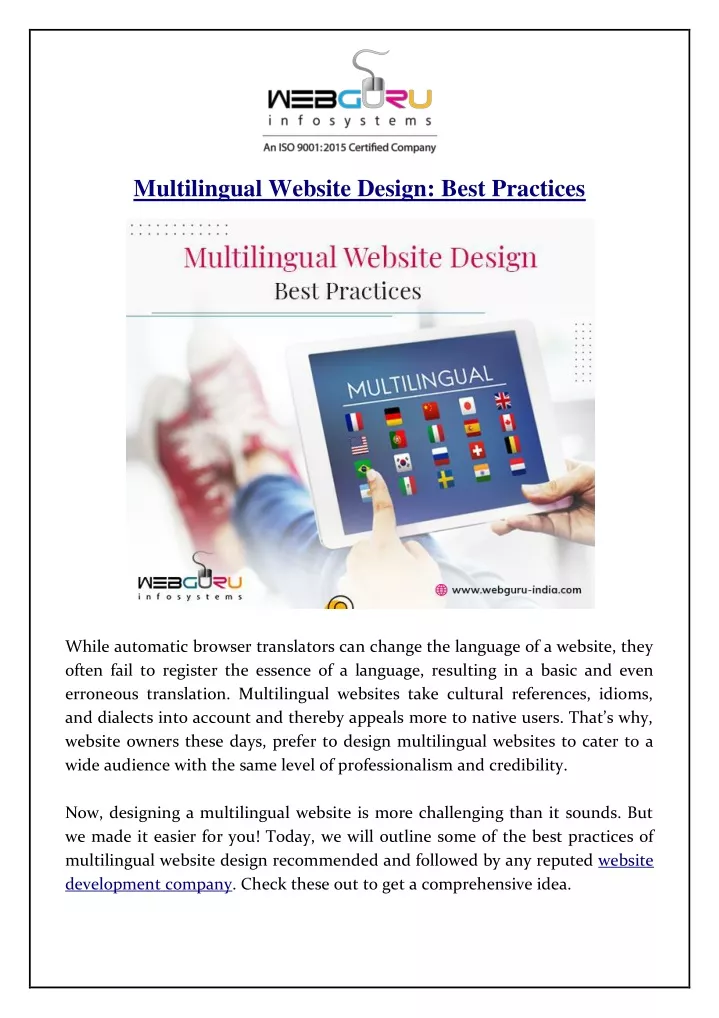 multilingual website design best practices