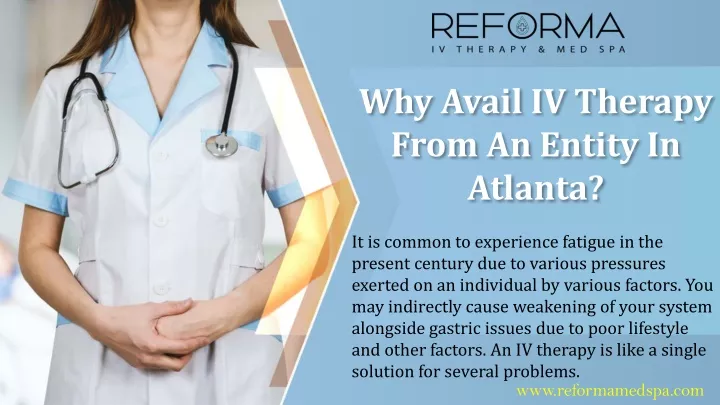 why avail iv therapy from an entity in atlanta