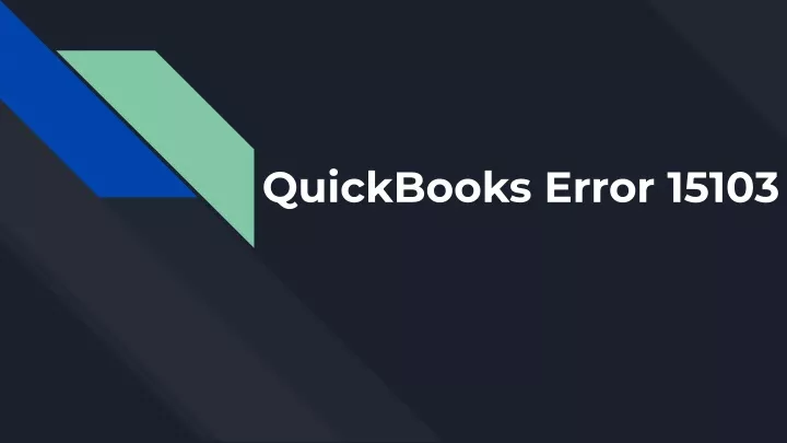 quickbooks error 15103