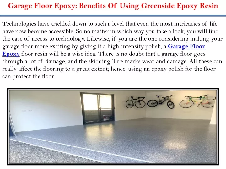 garage floor epoxy benefits of using greenside