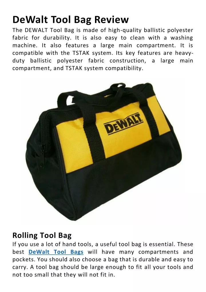 dewalt tool bag review the dewalt tool