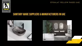 Sanitary Ware Suppliers & Manufacturers in UAE