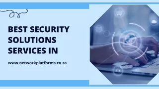 Best Security Solutions Services In Johannesburg