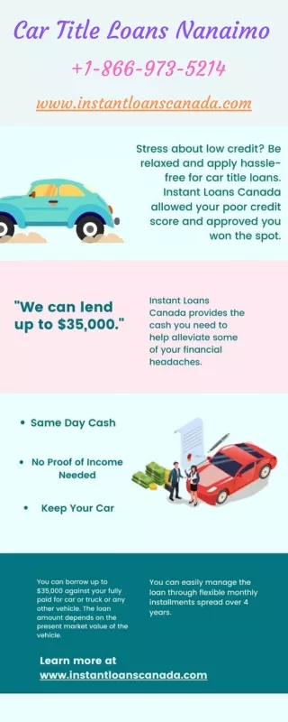 Need $35000 Urgently Apply Car Title Loans Nanaimo