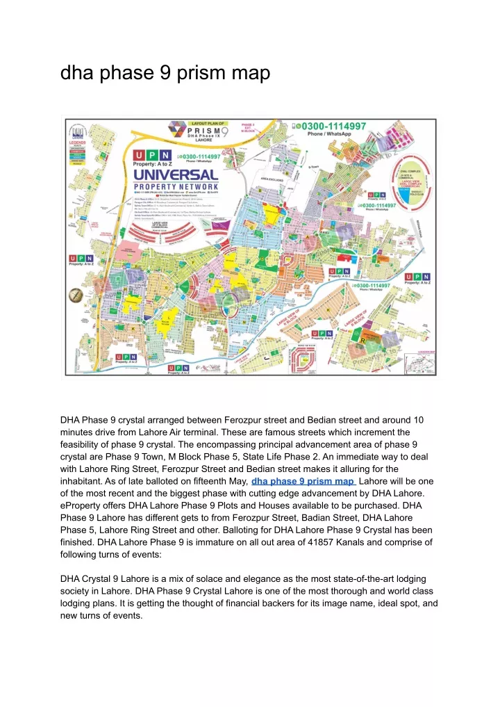 dha phase 9 prism map