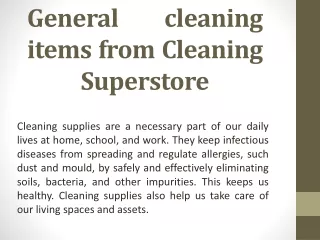 General cleaning items from Cleaning Superstore