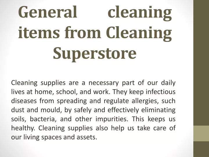 general cleaning items from cleaning superstore