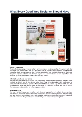 what every good web designer should have