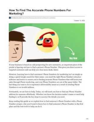 how to find the accurate phone numbers