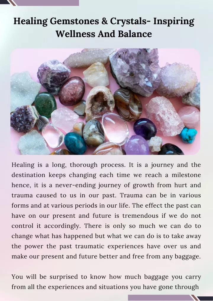 healing gemstones crystals inspiring wellness