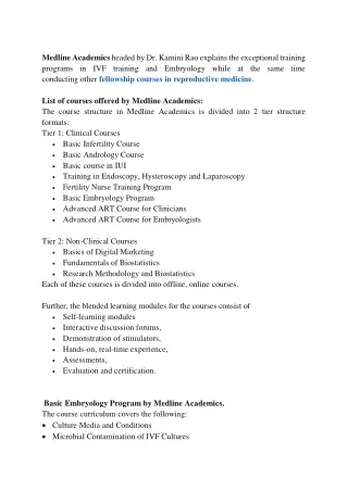 medline academics headed by dr kamini