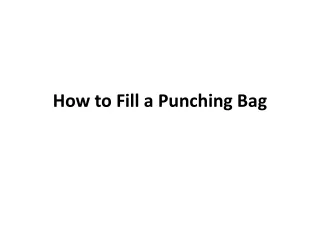 how to fill a punching bag
