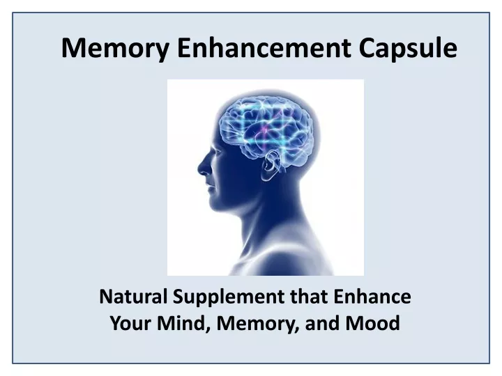 memory enhancement capsule