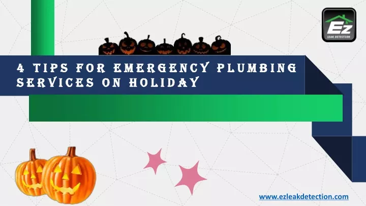 4 tips for emergency plumbing services on holiday