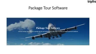 Package Tour Software