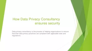 How Data Privacy Consultancy ensures security