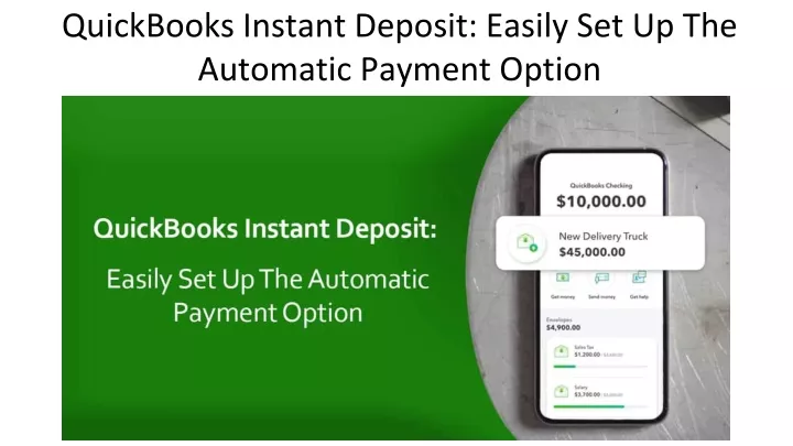 quickbooks instant deposit easily