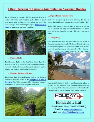 4 Best Places in St Lucia to Guarantee an Awesome Holiday