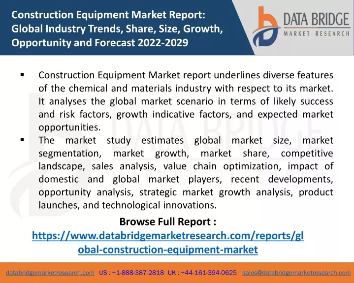 construction equipment market report global