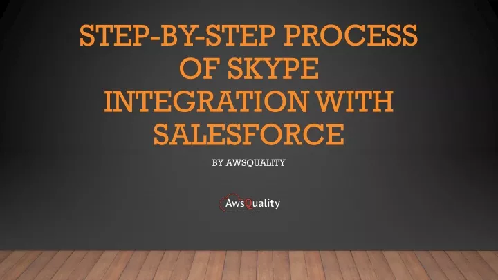 step by step process of skype integration with