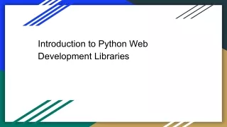 Introduction to Python Web Development Libraries