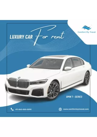 Hire BMW 7 Series for Wedding- Comfortmytravel