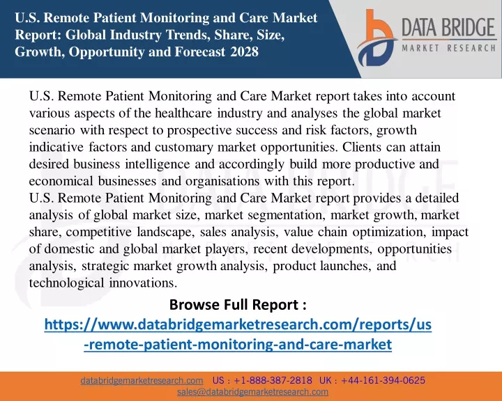u s remote patient monitoring and care market