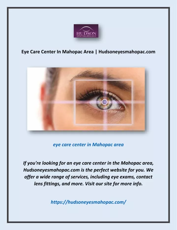 eye care center in mahopac area hudsoneyesmahopac